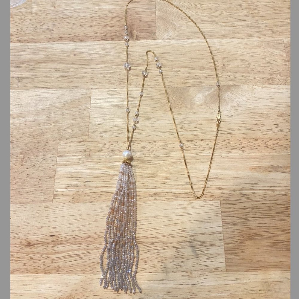 Chan Luu Semi Precious Fringe Pendant Necklace